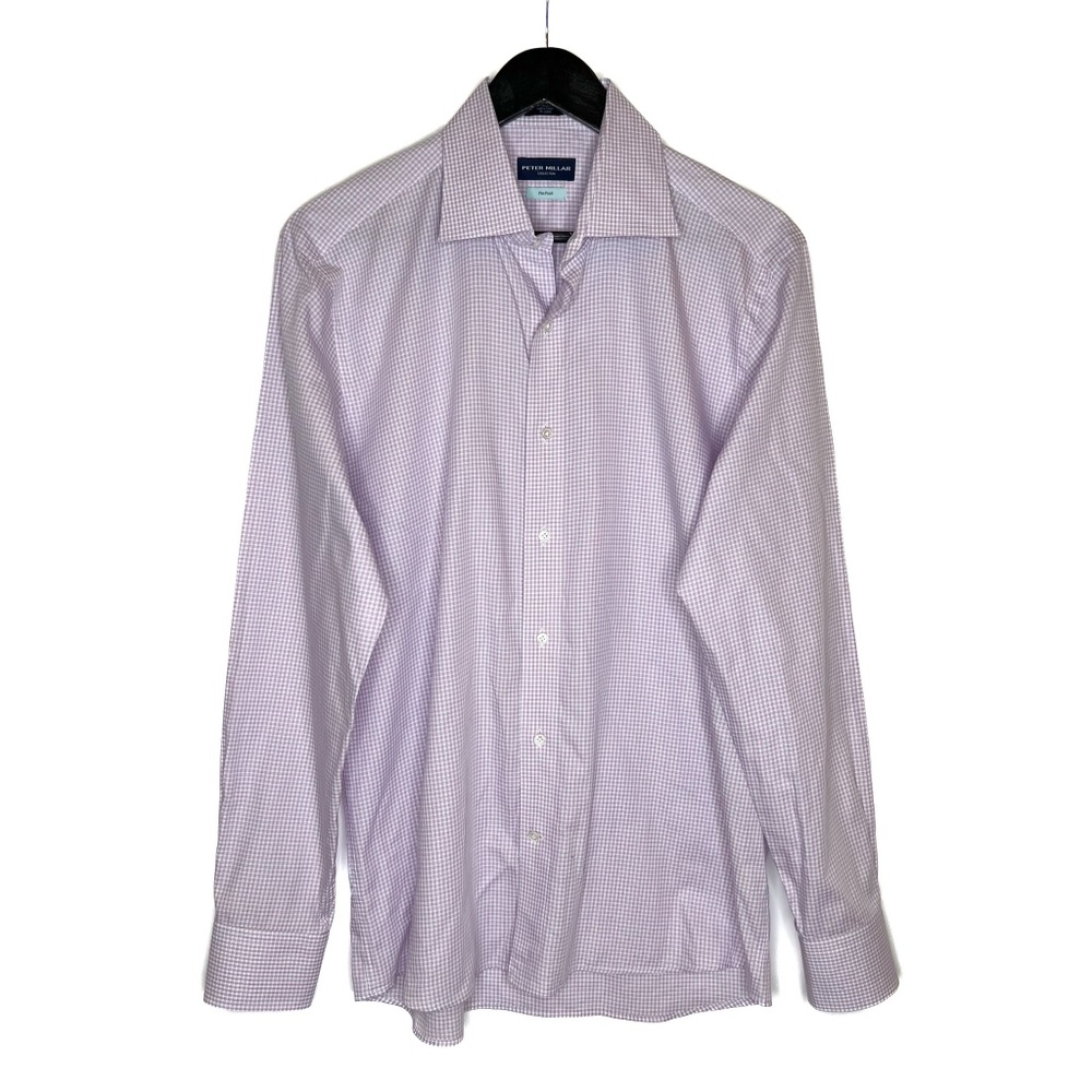 Peter Millar Shirt Button Up Flex Finish Long Sleeve